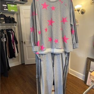 #3: Torrid Gray Track Suit Set with Pink Stars